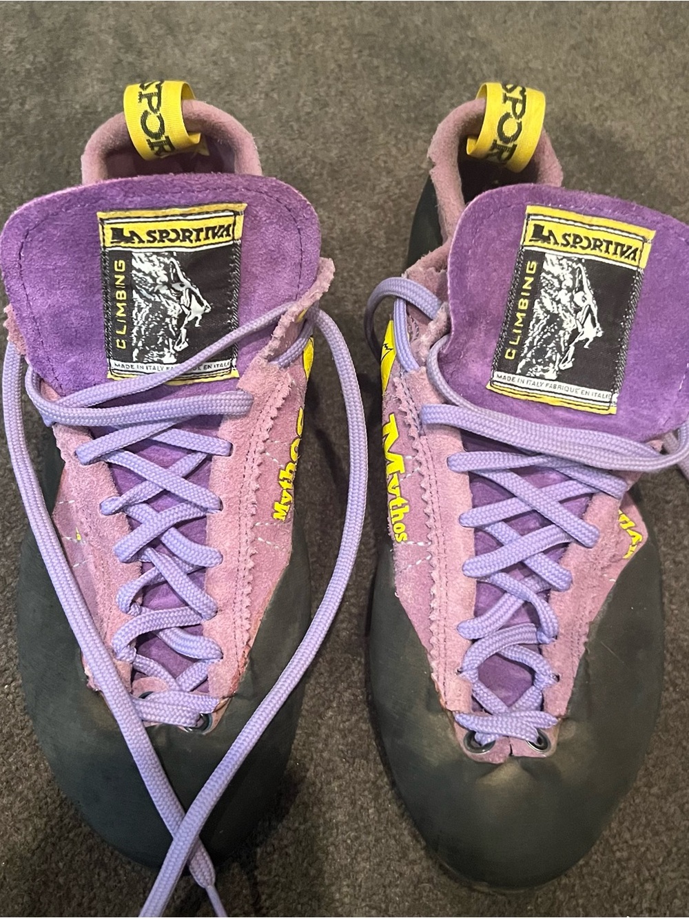 Mythos La Sportiva Men’s Lavender and Black Climbing Shoes